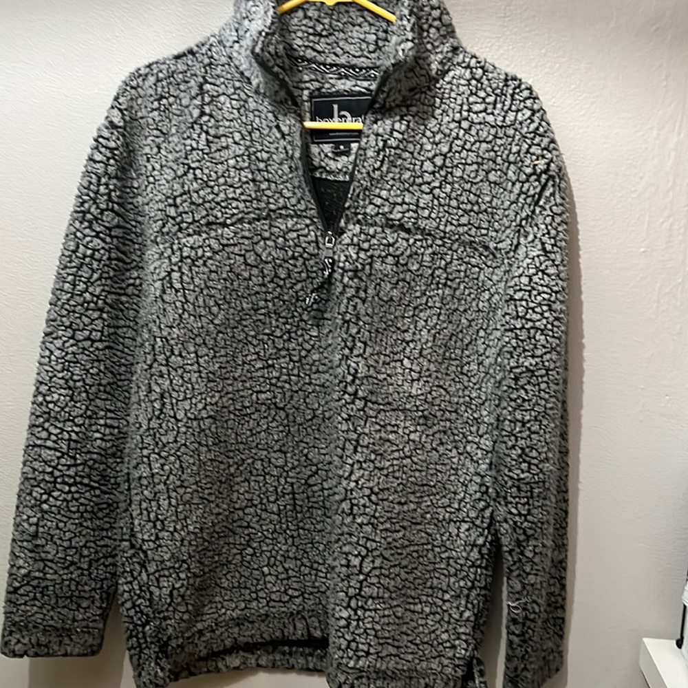Gray furry Quarter zip